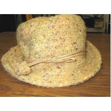NINE WEST Tan Beige Color Flecks Mujers Soft Wool Blend Fedora Trilby Hat Cap  eb-54210595
